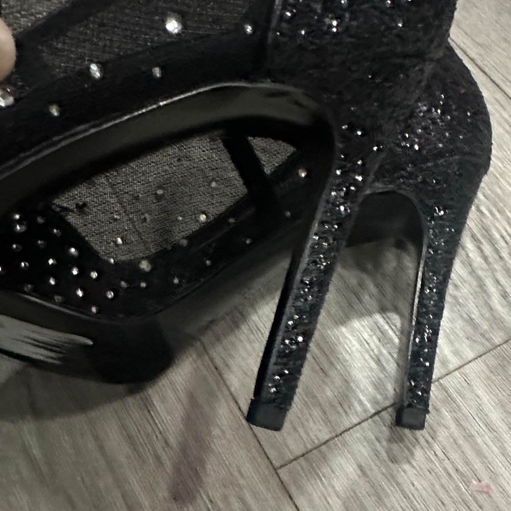 BCBGeneration Black Rhinestone Heels - image 7